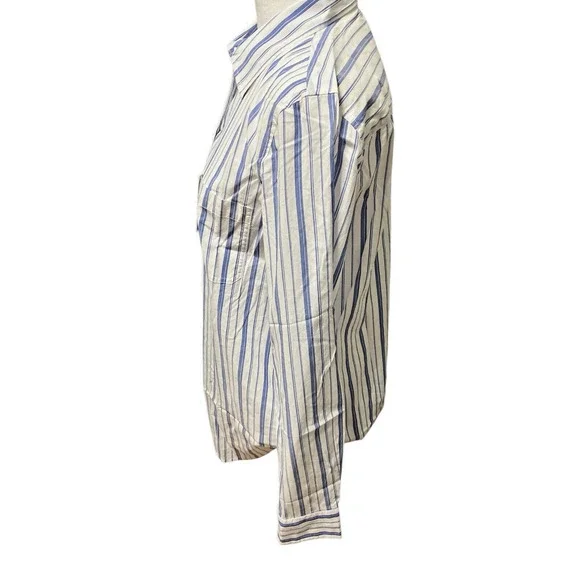 UNTUCKit Women's  Button Down Shirt Striped Cotton Sz 6 Academia Casual - Picture 3 of 7